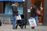 Amsterdam  11 januari 2014
Victor Reinier met vriendin en baby in kinderwagen.