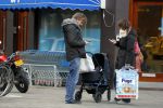 Amsterdam  11 januari 2014
Victor Reinier met vriendin en baby in kinderwagen.