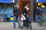 Amsterdam  11 januari 2014
Victor Reinier met vriendin en baby in kinderwagen.