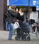 Amsterdam  11 januari 2014
Victor Reinier met vriendin en baby in kinderwagen.