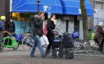 Amsterdam  11 januari 2014
Victor Reinier met vriendin en baby in kinderwagen.