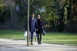 Amsterdam 6 februari 2015
Frank Rijkaard met zijn vrouw Stefanie op de pc hooftstraat en in het vondelpark