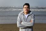 Bloemendaal 8 februari 2015
Jordy Maas op het strand bij Bloemendaal