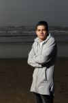 Bloemendaal 8 februari 2015
Jordy Maas op het strand bij Bloemendaal