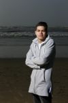 Bloemendaal 8 februari 2015
Jordy Maas op het strand bij Bloemendaal