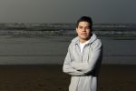 Bloemendaal 8 februari 2015
Jordy Maas op het strand bij Bloemendaal