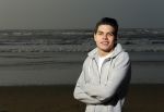 Bloemendaal 8 februari 2015
Jordy Maas op het strand bij Bloemendaal