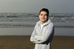 Bloemendaal 8 februari 2015
Jordy Maas op het strand bij Bloemendaal