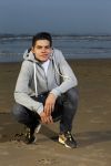 Bloemendaal 8 februari 2015
Jordy Maas op het strand bij Bloemendaal