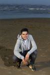 Bloemendaal 8 februari 2015
Jordy Maas op het strand bij Bloemendaal