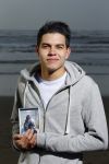 Bloemendaal 8 februari 2015
Jordy Maas op het strand bij Bloemendaal