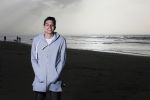 Bloemendaal 8 februari 2015
Jordy Maas op het strand bij Bloemendaal