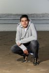 Bloemendaal 8 februari 2015
Jordy Maas op het strand bij Bloemendaal