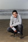 Bloemendaal 8 februari 2015
Jordy Maas op het strand bij Bloemendaal