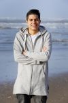 Bloemendaal 8 februari 2015
Jordy Maas op het strand bij Bloemendaal