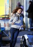 Uitdam/Amsterdam 17 januari 2015
Katja Schuurman rijdt met dochter Sammie van hun huis naar een landwinkel in Amsterdam waar ze samen boodschappen doen.