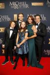 Amsterdam 26 januari 2015
Premiere Michiel de Ruyter film in het scheepvaartmuseum Marco Borsato  Leontine Borsato Luca Borsato Jada Borsato en Senna Borsato