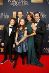 Amsterdam 26 januari 2015
Premiere Michiel de Ruyter film in het scheepvaartmuseum Marco Borsato  Leontine Borsato Luca Borsato Jada Borsato en Senna Borsato