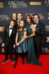 Amsterdam 26 januari 2015
Premiere Michiel de Ruyter film in het scheepvaartmuseum Marco Borsato  Leontine Borsato Luca Borsato Jada Borsato en Senna Borsato