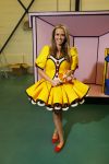 Purmerend 7 februari 2015
Monique Smit zwanger aan het repeteren voor haar nieuwe kindershow.