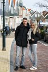 Volendam 8 februari 2015
Monique Smit zwanger met haar vriend Martijn in Volendam.