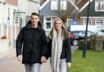 Volendam 8 februari 2015
Monique Smit zwanger met haar vriend Martijn in Volendam.