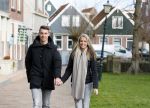 Volendam 8 februari 2015
Monique Smit zwanger met haar vriend Martijn in Volendam.