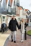 Volendam 8 februari 2015
Monique Smit zwanger met haar vriend Martijn in Volendam.