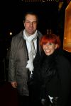 Amsterdam 2 februari 2015
Trea Dobbs met haar nieuwe vriend Peter  bij jubileum concert Willeke Alberti in Carre