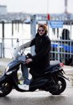 Amsterdam 1 februari 2015
Tygo Gernandt op zijn scooter.
