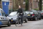 Amsterdam 27 januari 2016 
Kees Prins op de fiets in Amsterdam