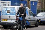 Amsterdam 27 januari 2016 
Kees Prins op de fiets in Amsterdam