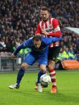 Eindhoven, 24 Januari 2016
PSV-FC Twente, eindstand 4-2  Kompetitie Seizoen 2015/2016
Luuk de Jong in duel met Robbert Schilder