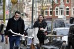 Amsterdam 1 februari 2016
Winnares Maan de Steenwinkel (tvoh) met haar manager / begeleider Dim Paulson in Amsterdam zuid