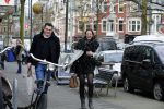 Amsterdam 1 februari 2016
Winnares Maan de Steenwinkel (tvoh) met haar manager / begeleider Dim Paulson in Amsterdam zuid