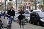 Amsterdam 1 februari 2016
Winnares Maan de Steenwinkel (tvoh) met haar manager / begeleider Dim Paulson in Amsterdam zuid