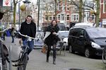 Amsterdam 1 februari 2016
Winnares Maan de Steenwinkel (tvoh) met haar manager / begeleider Dim Paulson in Amsterdam zuid