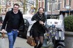Amsterdam 1 februari 2016
Winnares Maan de Steenwinkel (tvoh) met haar manager / begeleider Dim Paulson in Amsterdam zuid