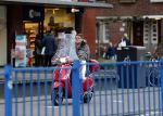 Amsterdam 3 februari 2016 
Martijn Krabbe op zijn vespa scooter