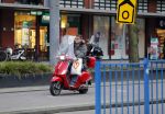 Amsterdam 3 februari 2016 
Martijn Krabbe op zijn vespa scooter