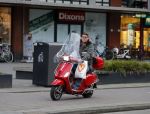 Amsterdam 3 februari 2016 
Martijn Krabbe op zijn vespa scooter
