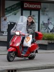 Amsterdam 3 februari 2016 
Martijn Krabbe op zijn vespa scooter