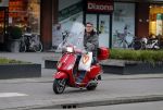 Amsterdam 3 februari 2016 
Martijn Krabbe op zijn vespa scooter