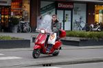 Amsterdam 3 februari 2016 
Martijn Krabbe op zijn vespa scooter