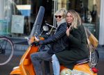 Amsterdam 23 januari 2016
Michelle v Nood en Koen Brouwer op hun vespa scooter.