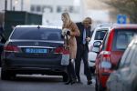 Amsterdam 22 januari 2016 
Noortje Herlaar vertrekt met een taxi bij haar woonboot.