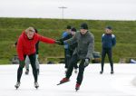 Biddinghuizen 31 januari 2016
Training voor de hollandse 100 op de schaatsbaan van Biddinghuizen. Aanwezig oa Prins Bernhard jr met kinderen Prinses Marilene Prins Maurits en Prinses Anna Prins Pieter Christiaan Prinses Emma Prinses Margriet Leontien Zijlaard v Moorsel met man Michael Zijlaard en dochter Indy Rosanna Kluivert met Patrick Nino Demy Shane en Justin Kluivert.