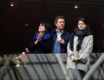 Amsterdam 7 februari 2016
Afscheid John Heitinga voor de wedstrijd AJAX-Feyenoord in de arena.
Zijn vrouw Charlotte Sophie en kinderen Jezebel en Lennox zijn ook aanwezig.
Robert ten Brink met vrouw en dochter