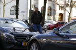 Amsterdam 28 januari 2016 
Ruud Gullit met zijn mercedes A klasse in Amsterdam zuid.