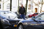 Amsterdam 28 januari 2016 
Ruud Gullit met zijn mercedes A klasse in Amsterdam zuid.